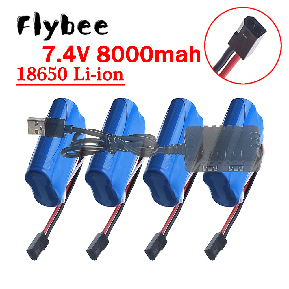 Rc Hobby Hub - (5500 Plug) 18650 7.4V 8000Mah Battery,