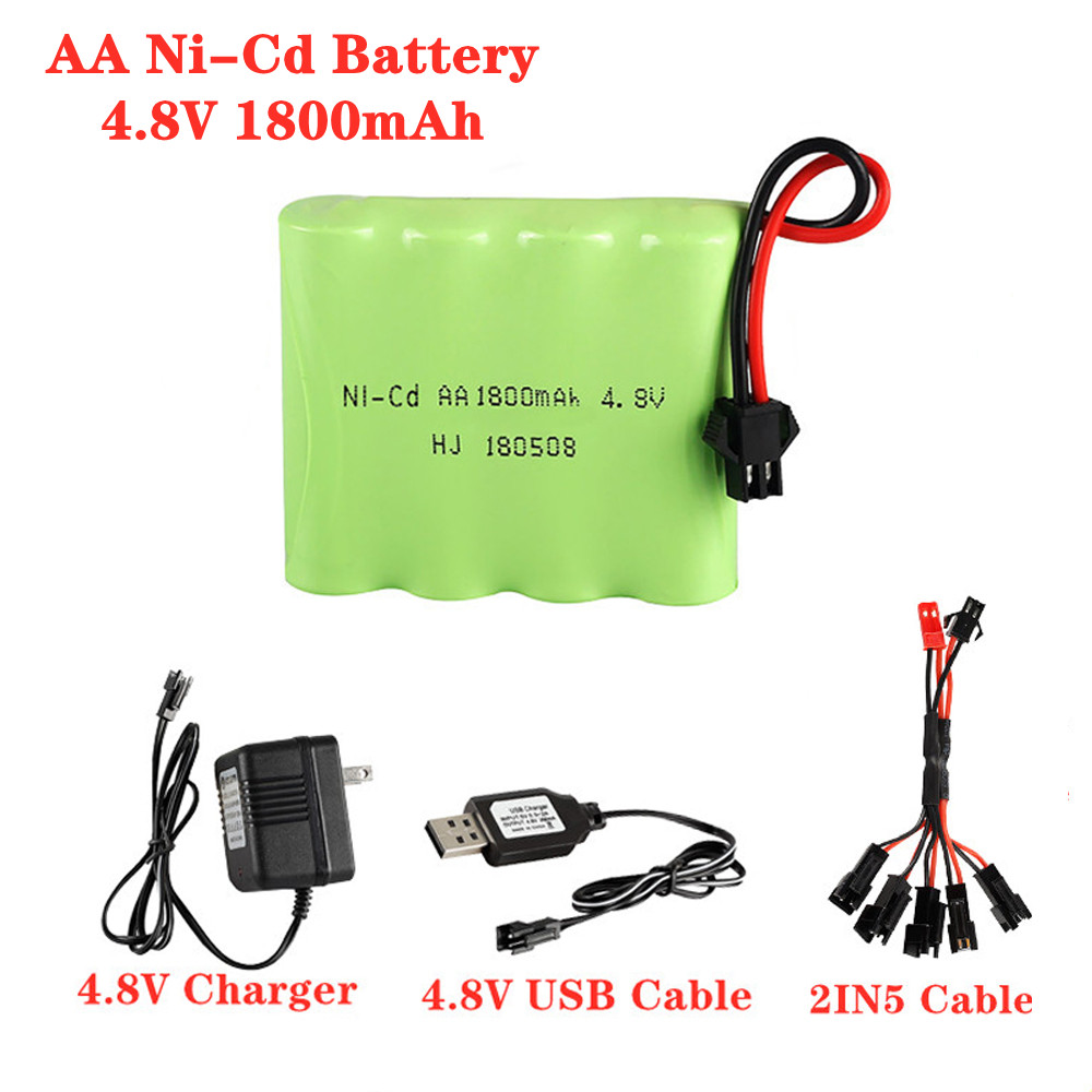 Rc Hobby Hub - 4.8V 1800mAh Ni-Cd AA Battery with