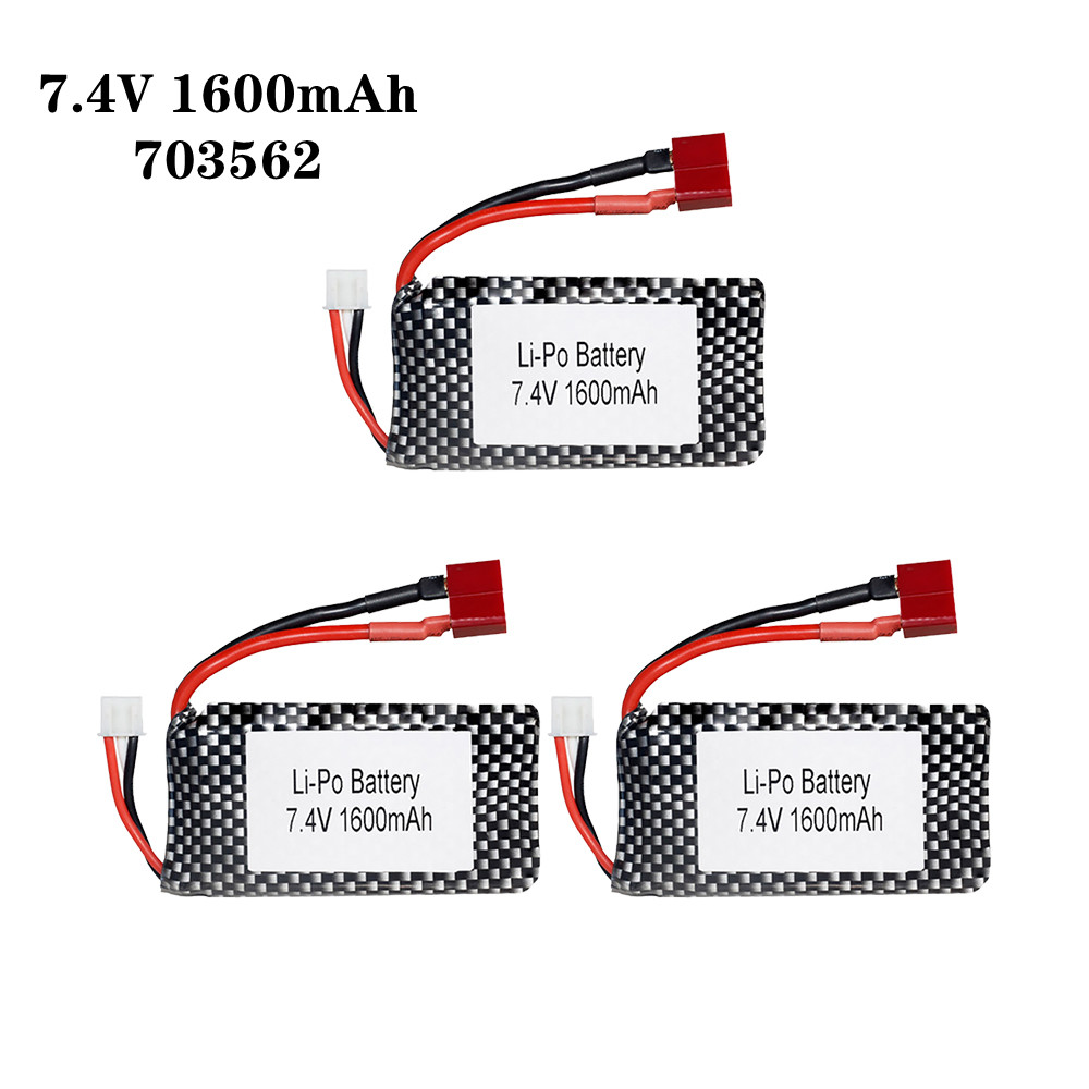 Rc Hobby Hub - 1/2/3pcs/Lot 7.4v 1600mah 703562 25C Lipo
