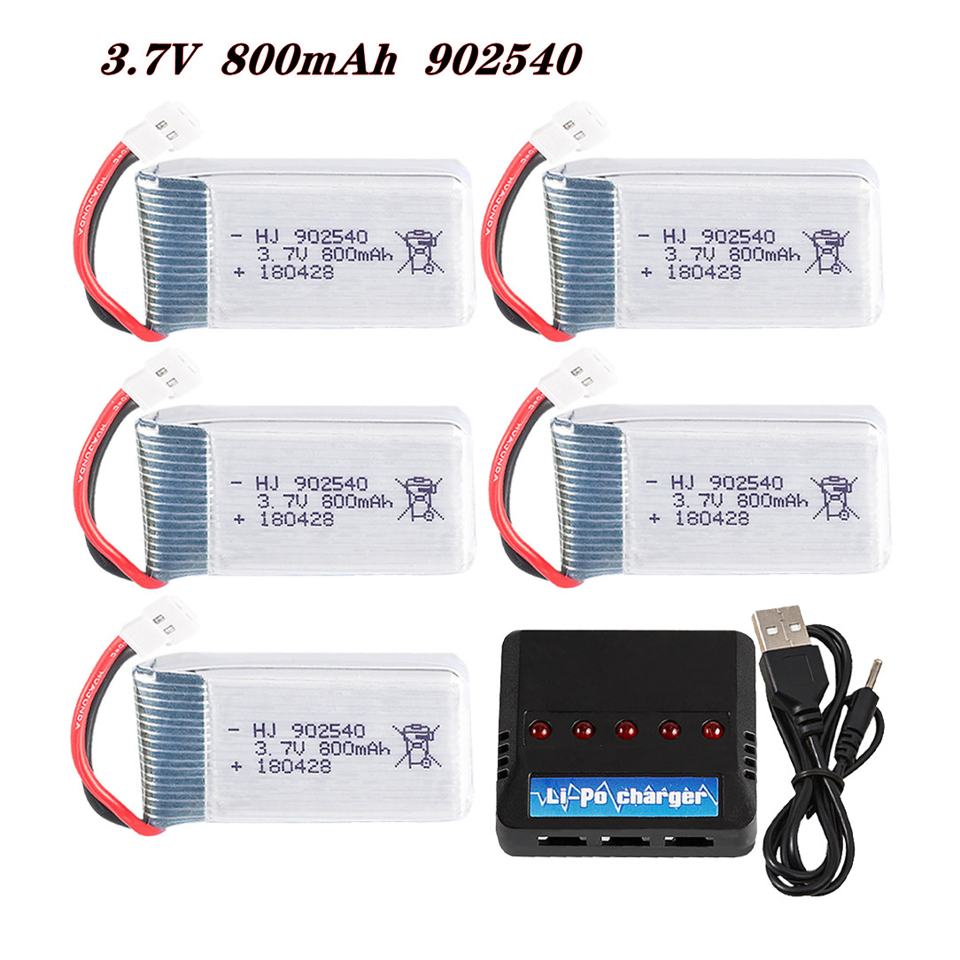Rc Hobby Hub - 3.7V 800mAh 902540 25C Lipo Battery
