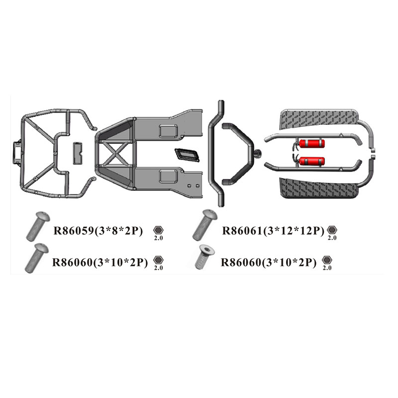RGT Spare Parts R86328 R86324  - Rc Hobby Grade Crawler ulasan dan harga